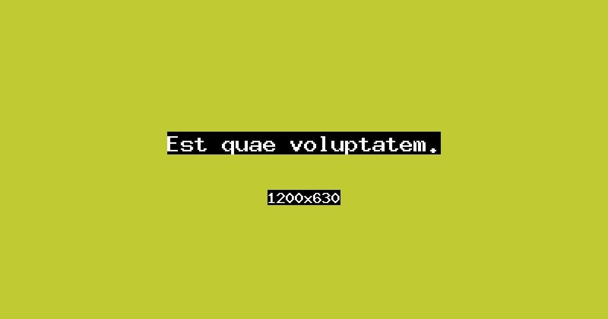 Est quae voluptatem.