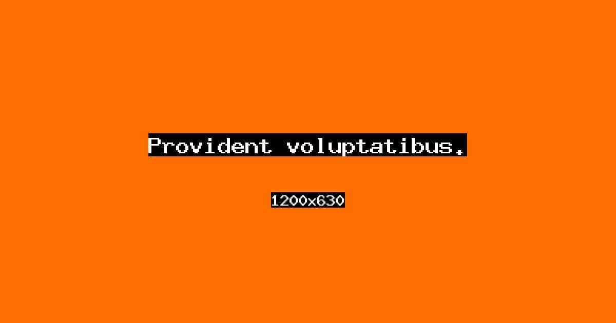 Provident voluptatibus.