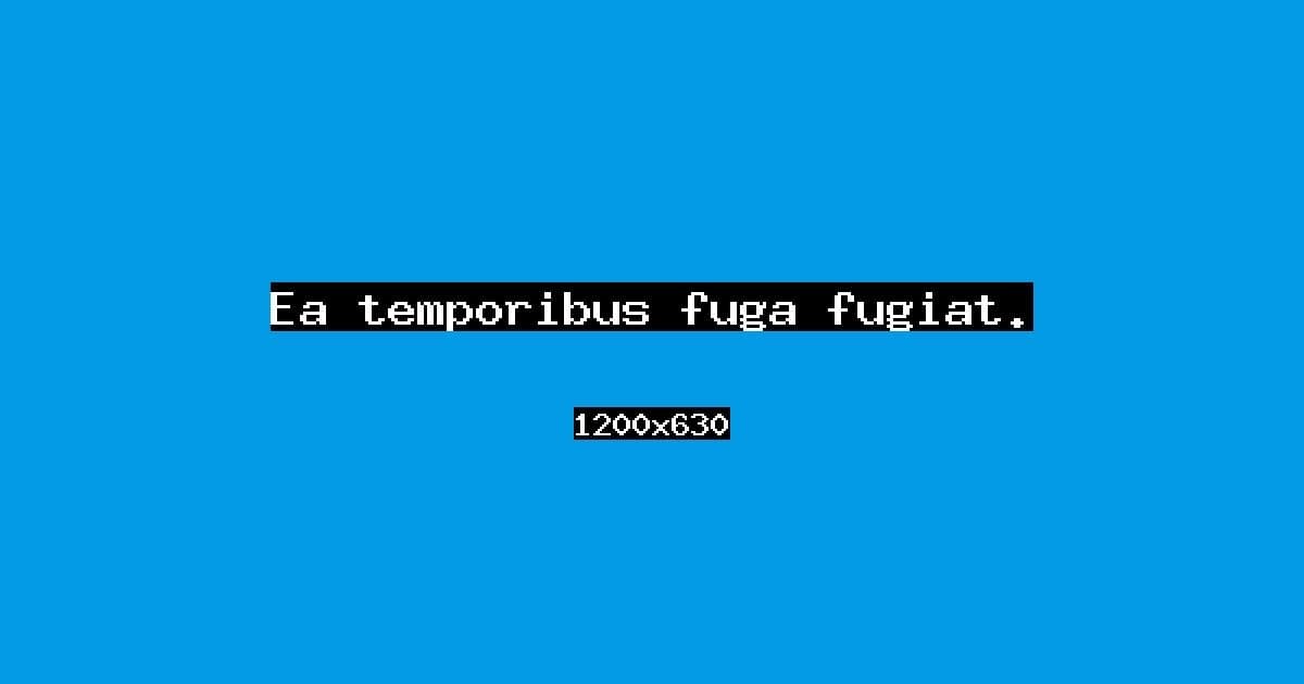 Ea temporibus fuga fugiat.