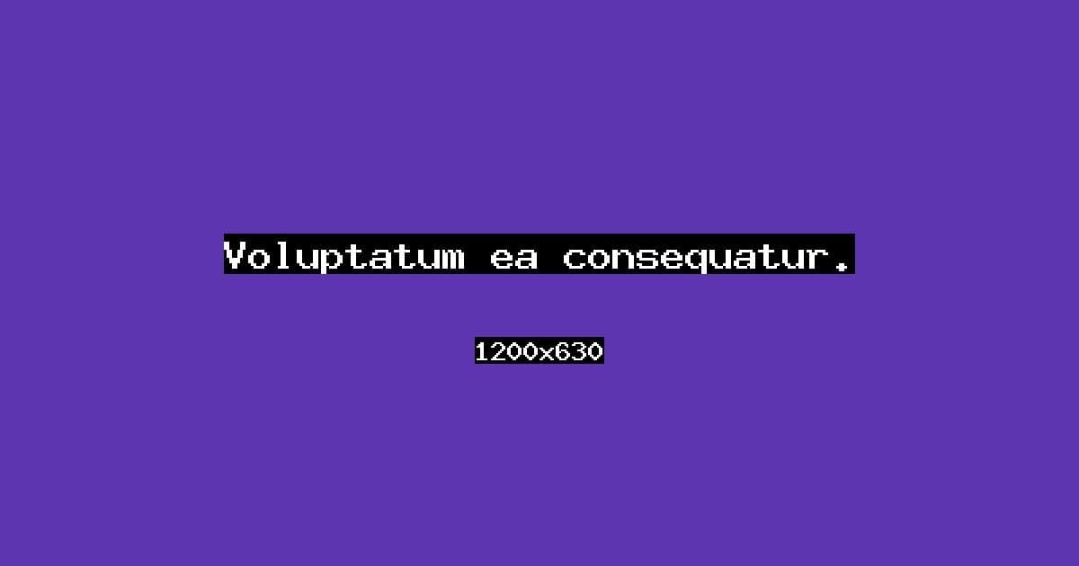 Voluptatum ea consequatur.
