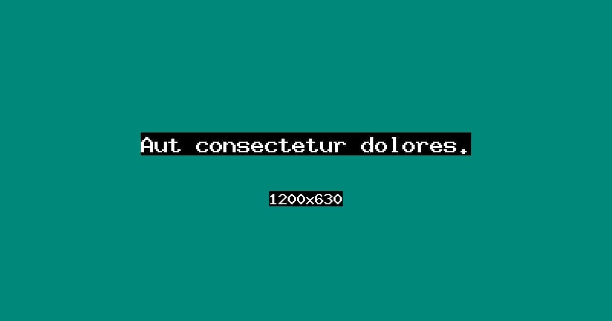 Aut consectetur dolores.