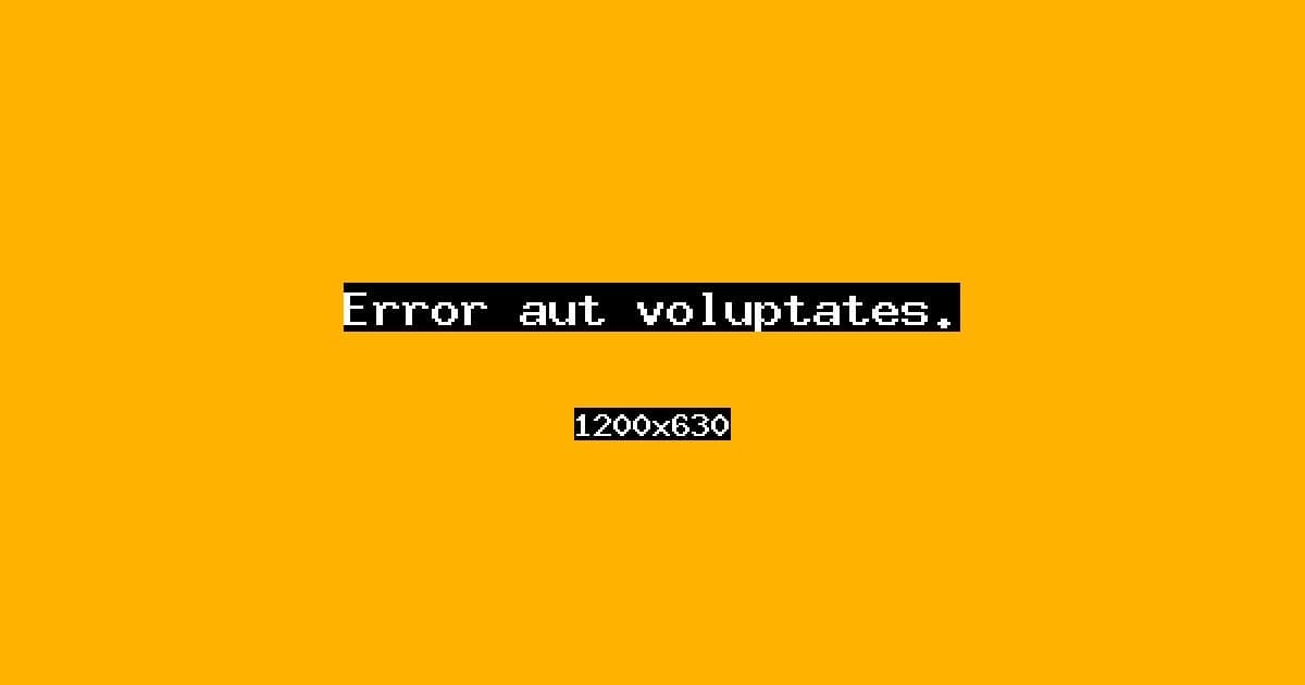 Error aut voluptates.