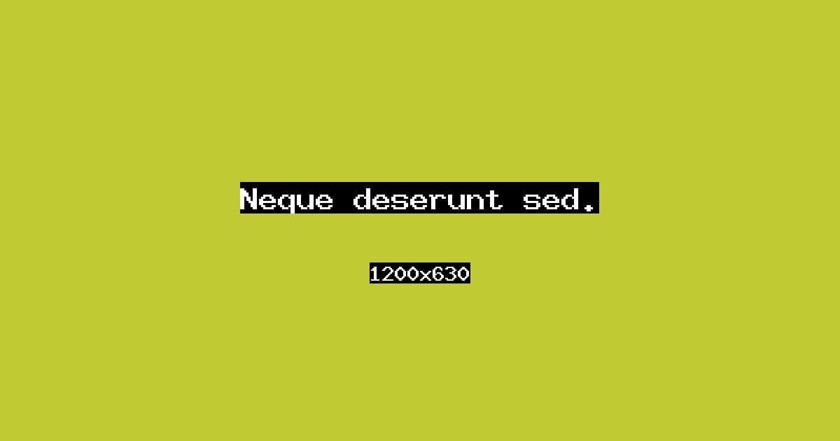 Neque deserunt sed.