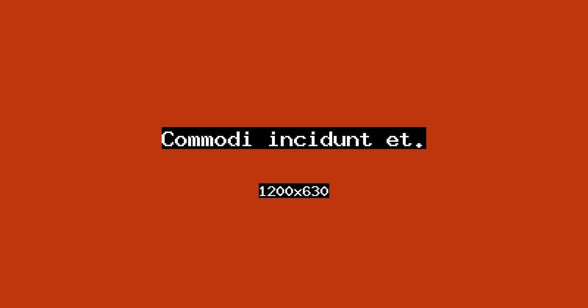 Commodi incidunt et.