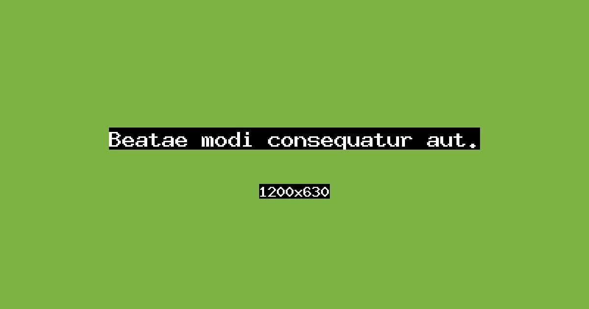 Beatae modi consequatur aut.