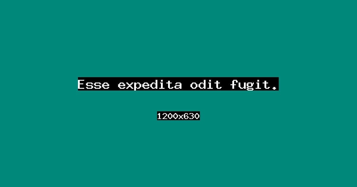 Esse expedita odit fugit.