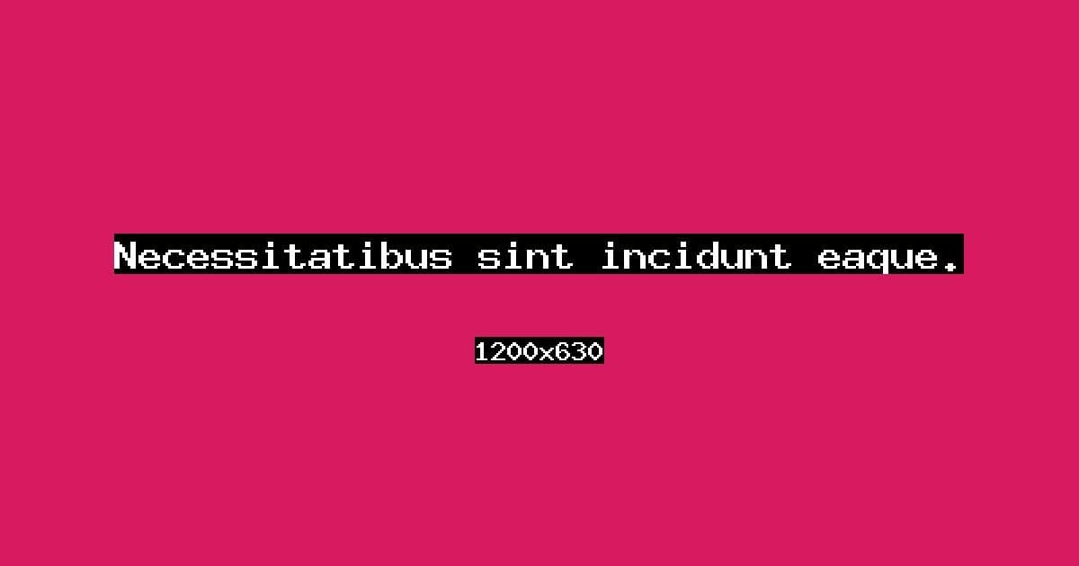 Necessitatibus sint incidunt eaque.