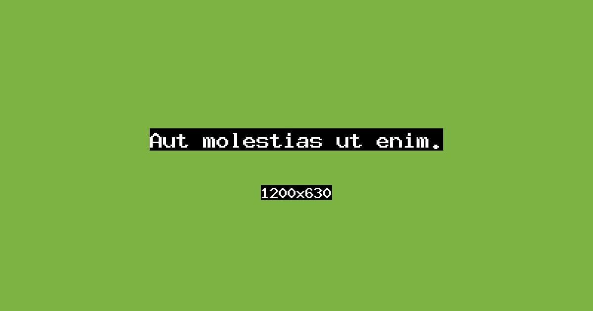 Aut molestias ut enim.