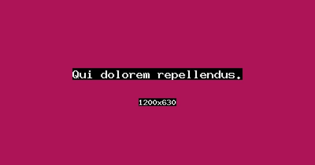 Qui dolorem repellendus.