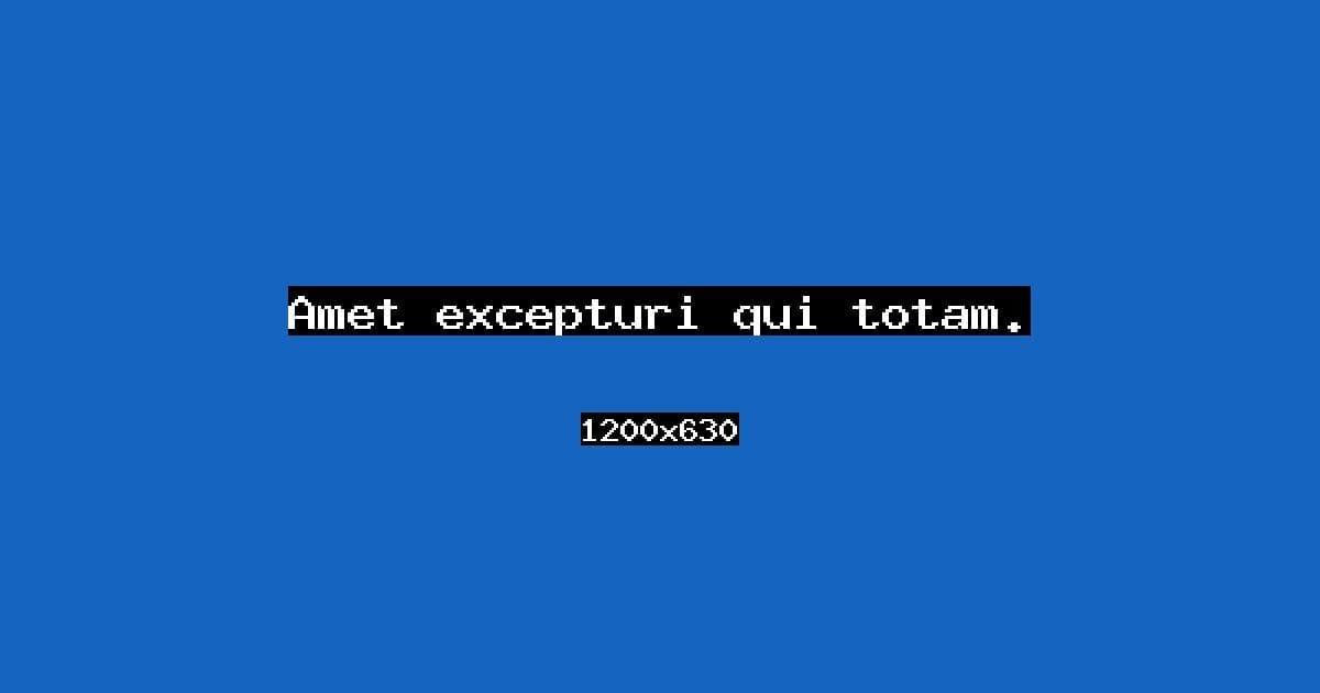 Amet excepturi qui totam.
