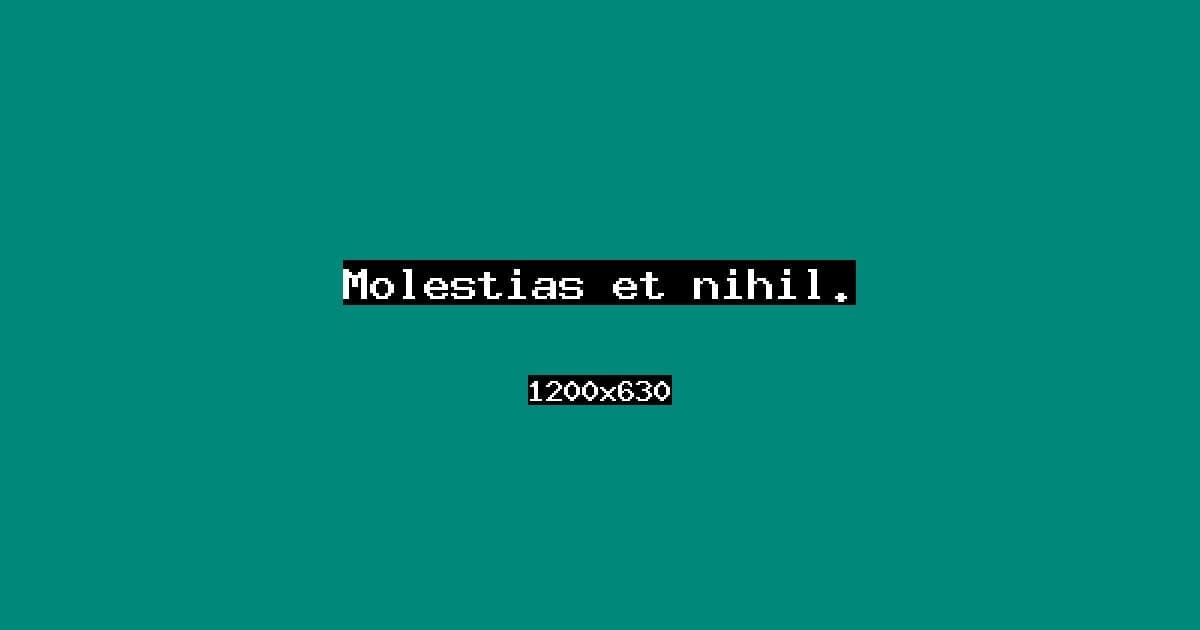 Molestias et nihil.