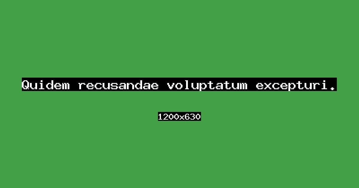 Quidem recusandae voluptatum excepturi.
