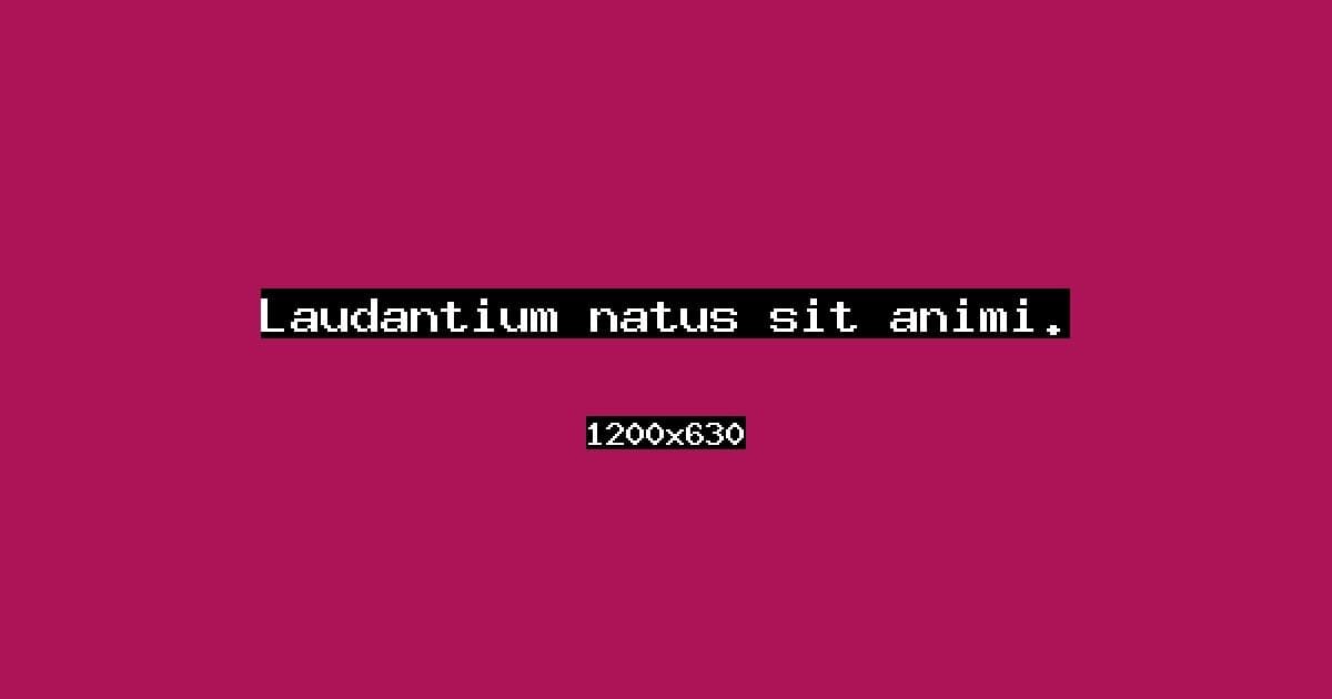 Laudantium natus sit animi.
