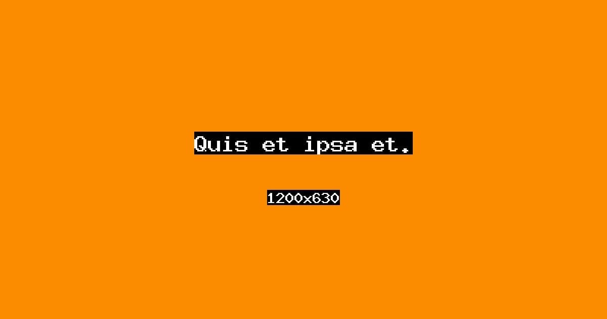 Quis et ipsa et.