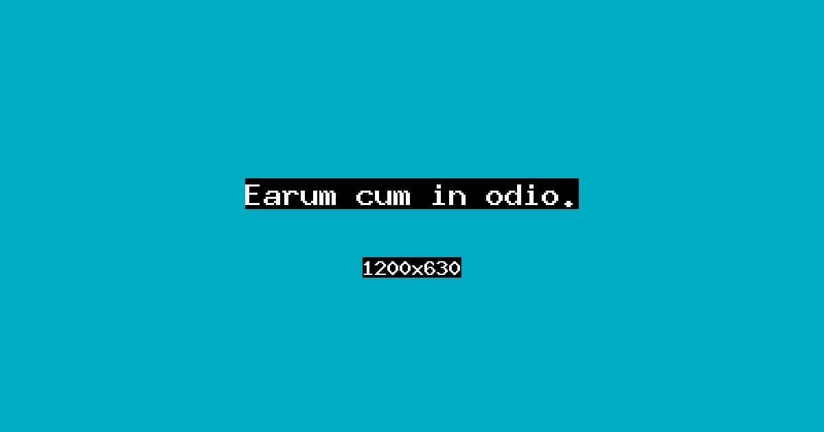 Earum cum in odio.