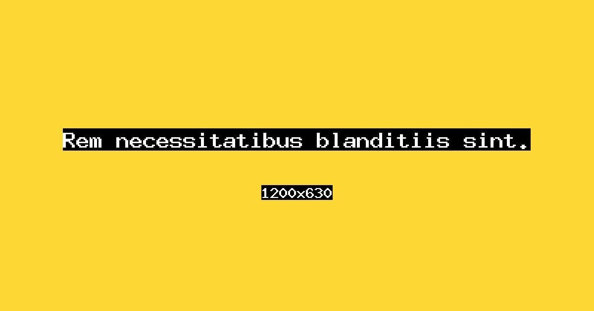 Rem necessitatibus blanditiis sint.