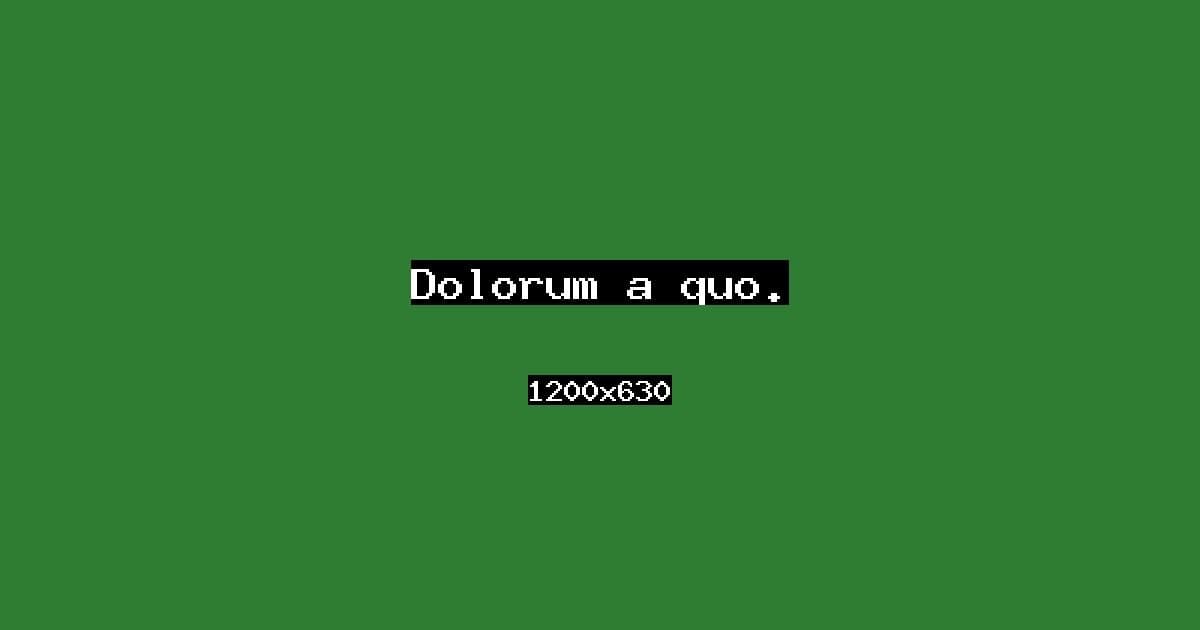 Dolorum a quo.