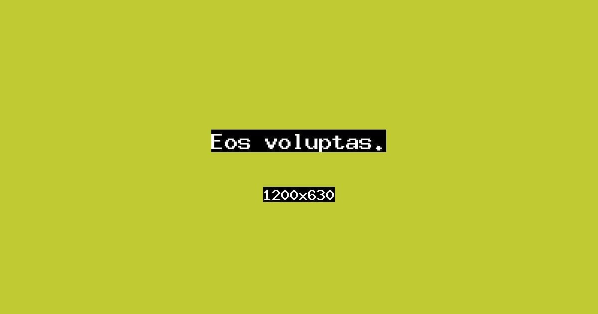 Eos voluptas.
