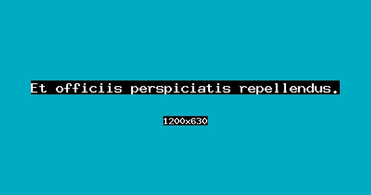 Et officiis perspiciatis repellendus.