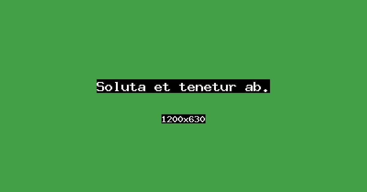 Soluta et tenetur ab.