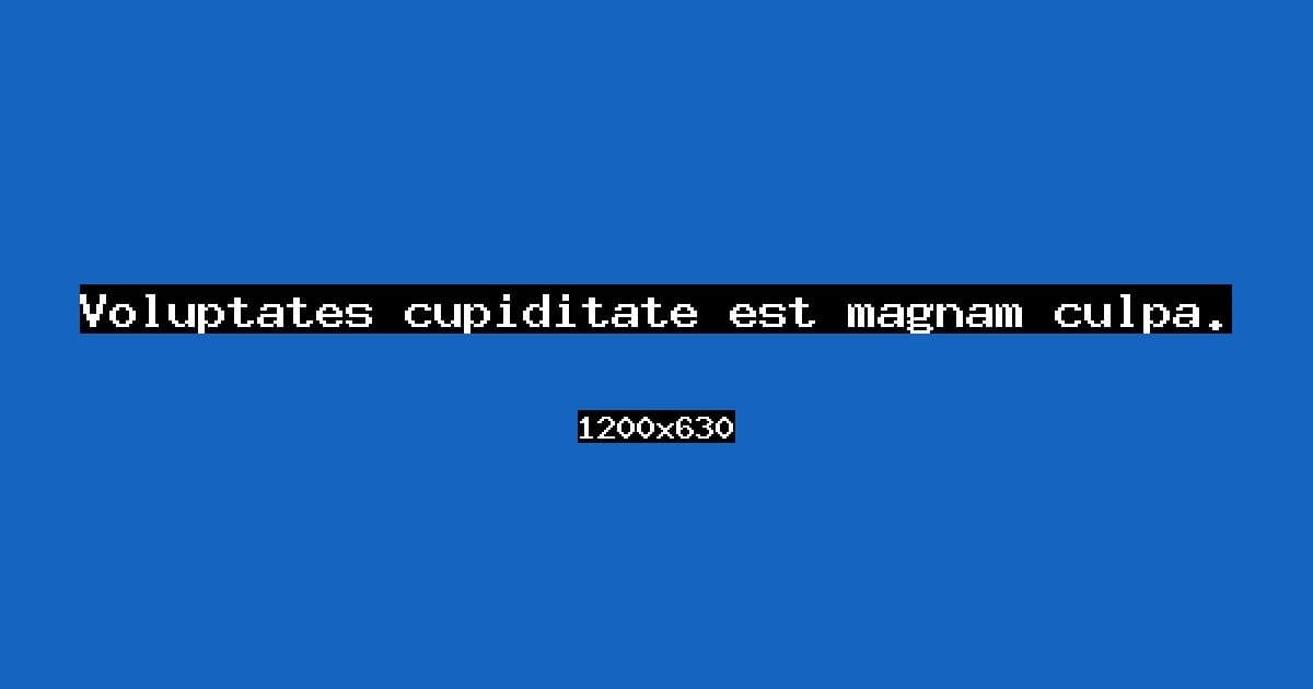 Voluptates cupiditate est magnam culpa.
