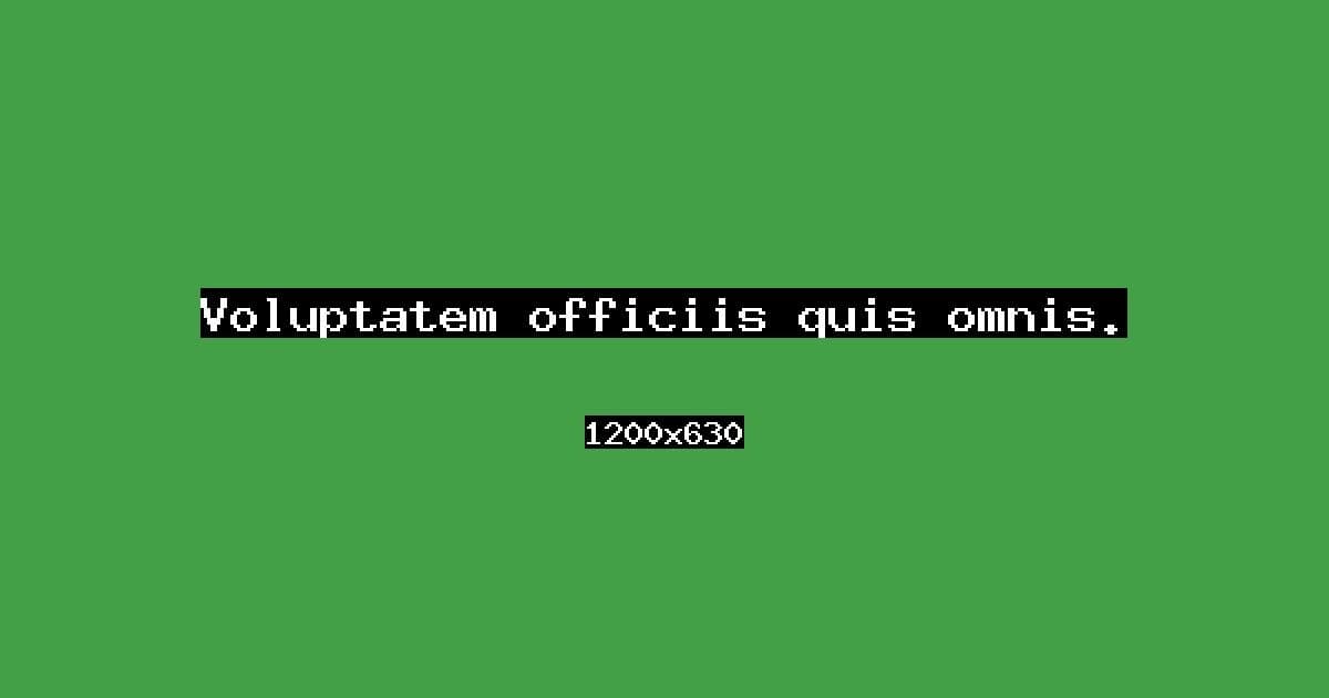Voluptatem officiis quis omnis.
