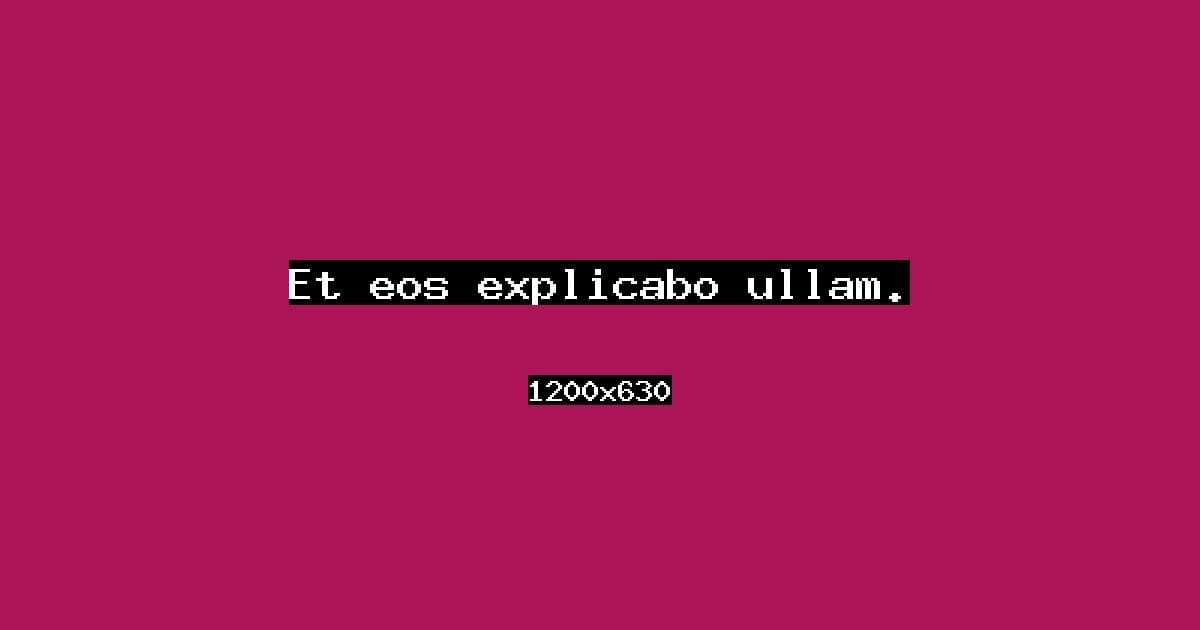 Et eos explicabo ullam.