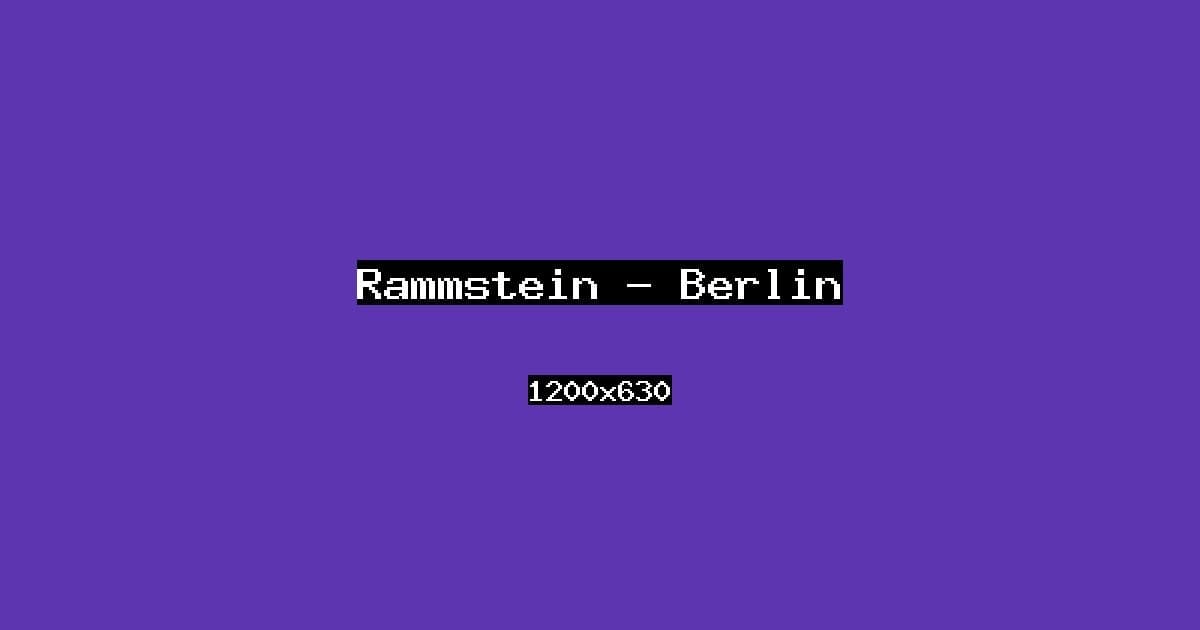 Rammstein — Berlin