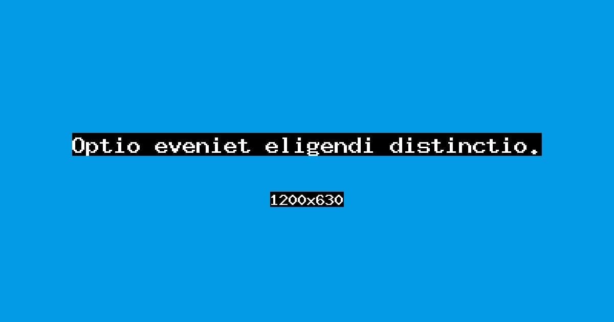 Optio eveniet eligendi distinctio.