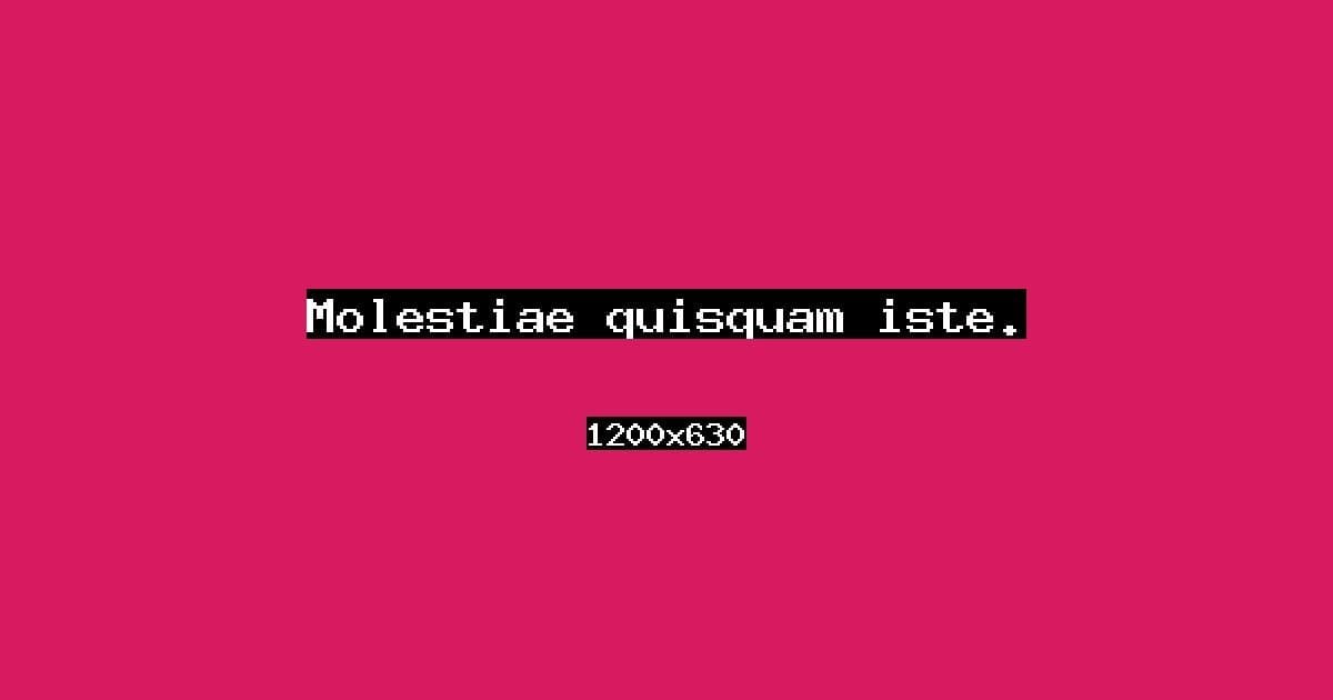 Molestiae quisquam iste.