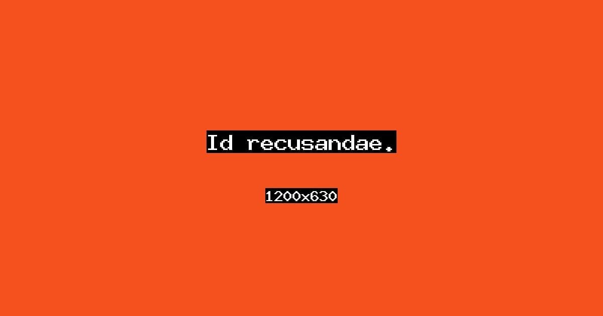 Id recusandae.