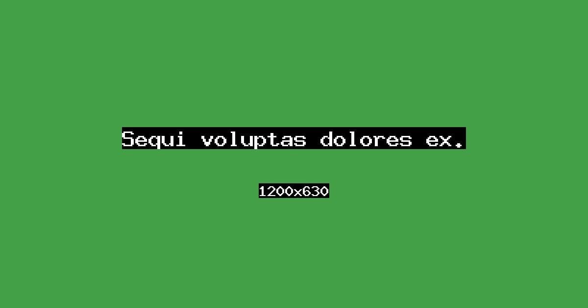 Sequi voluptas dolores ex.