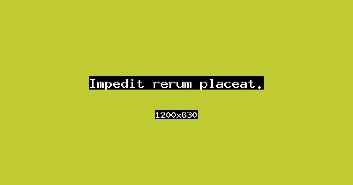 Impedit rerum placeat.