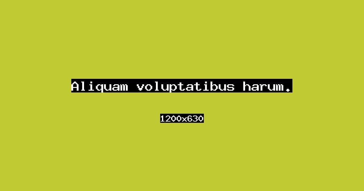 Aliquam voluptatibus harum.