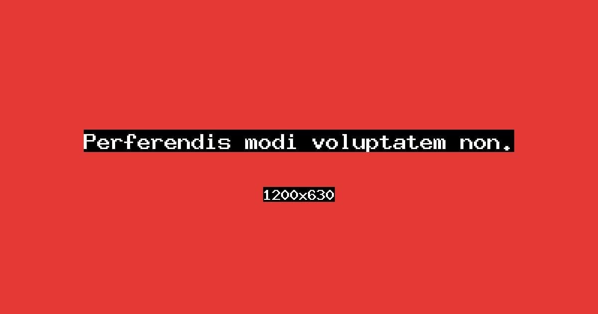 Perferendis modi voluptatem non.