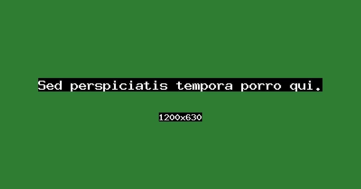 Sed perspiciatis tempora porro qui.