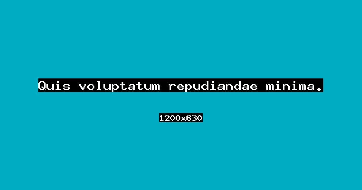 Quis voluptatum repudiandae minima.