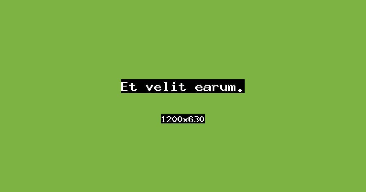 Et velit earum.