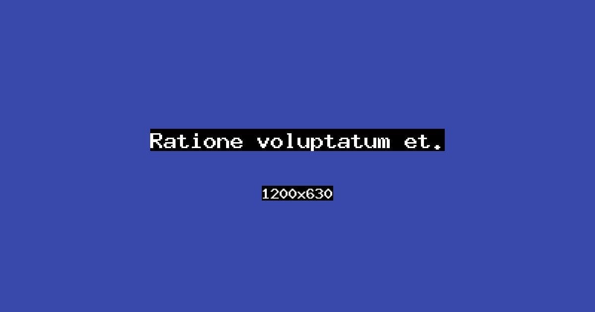 Ratione voluptatum et.