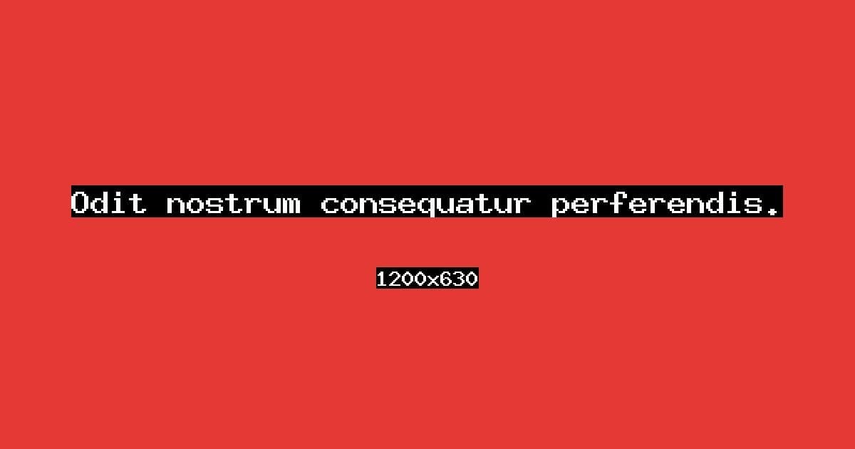 Odit nostrum consequatur perferendis.