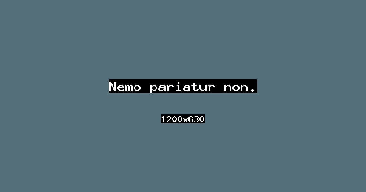 Nemo pariatur non.