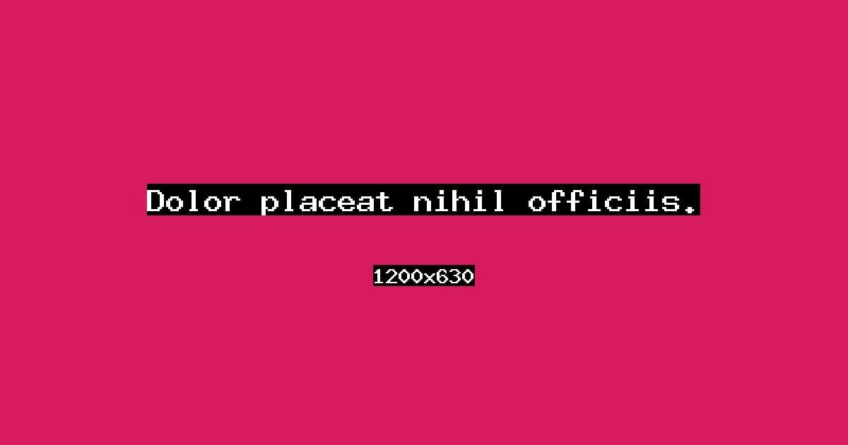 Dolor placeat nihil officiis.
