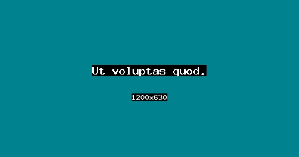 Ut voluptas quod.