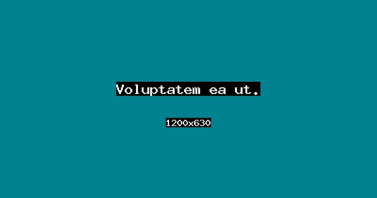 Voluptatem ea ut.