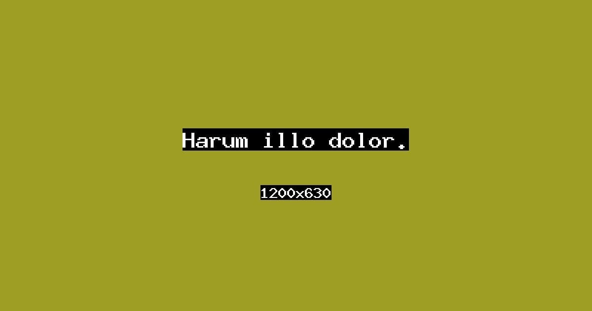 Harum illo dolor.