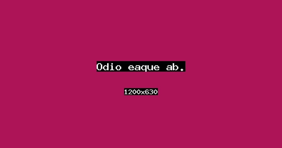 Odio eaque ab.
