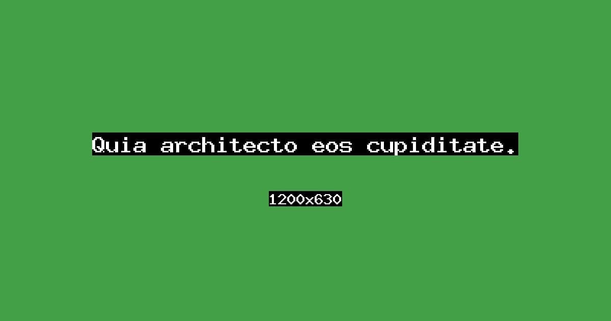 Quia architecto eos cupiditate.