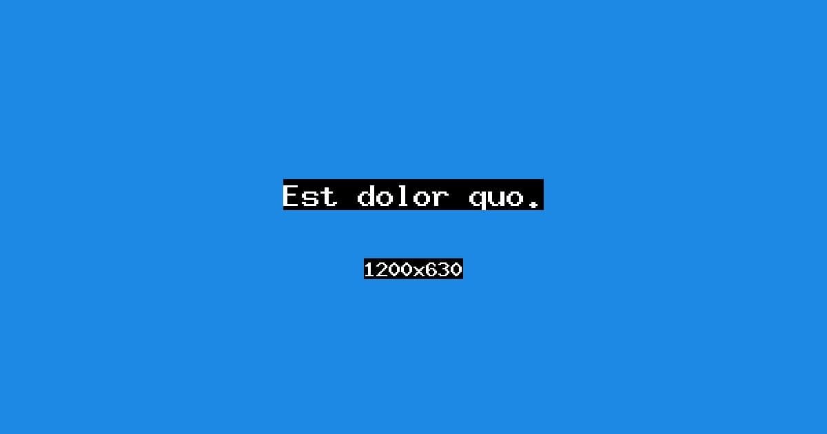 Est dolor quo.