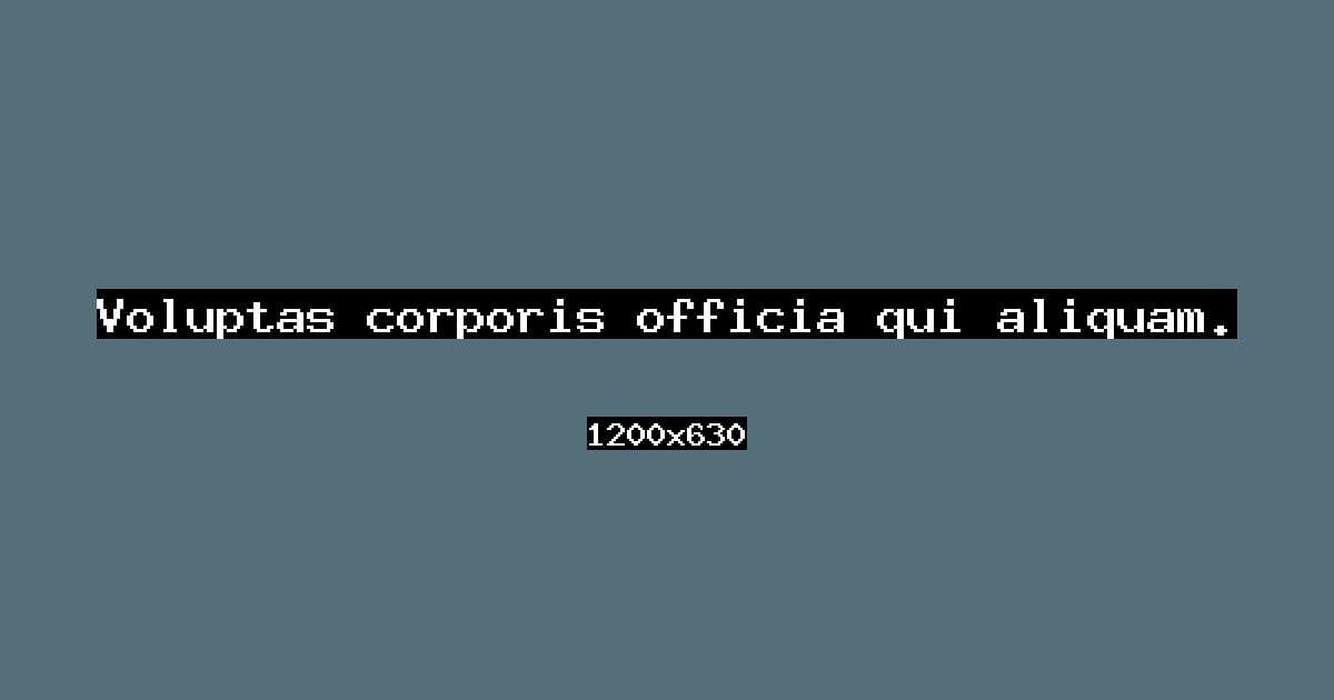 Voluptas corporis officia qui aliquam.