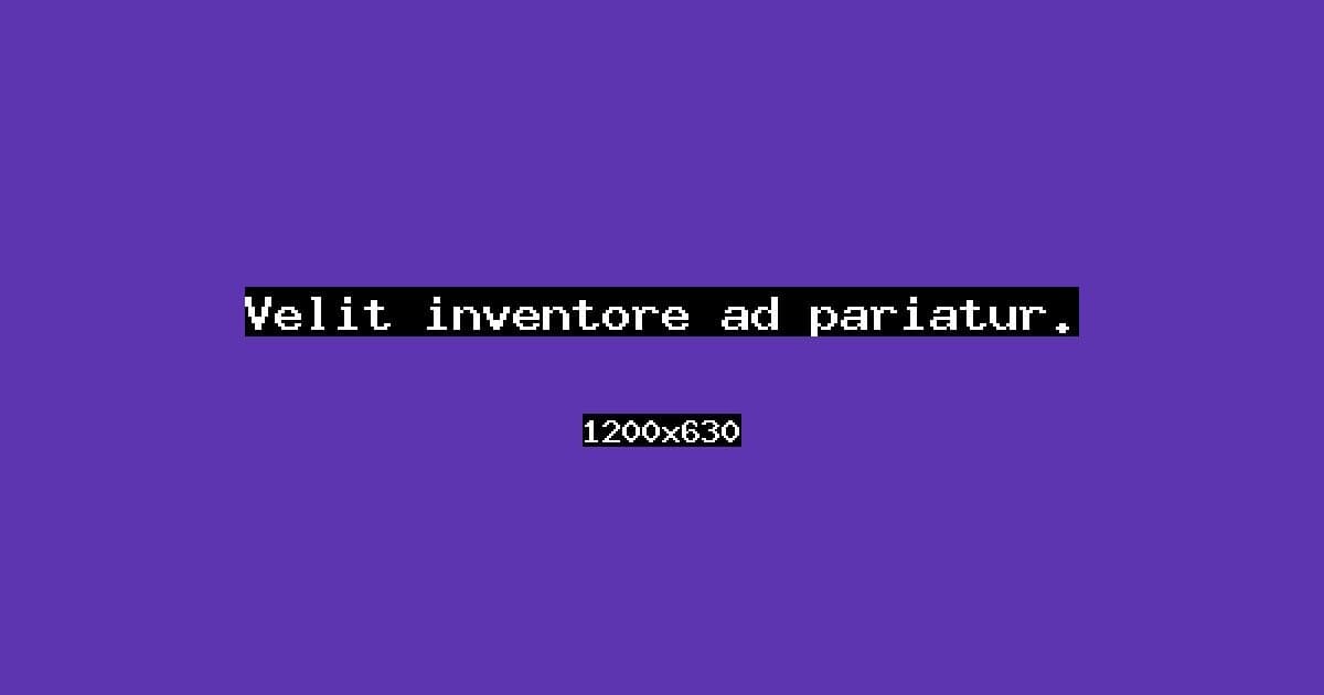 Velit inventore ad pariatur.